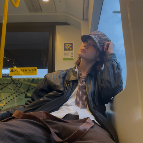 Brown Polka Dot Conductor Hat