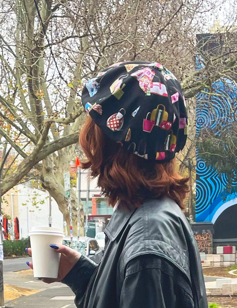 Bag Patterned Newsboy Cap