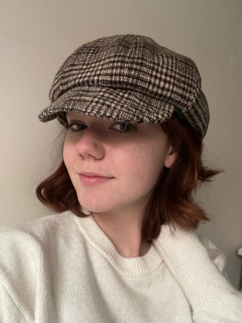 Classic Beige Newsboy Cap